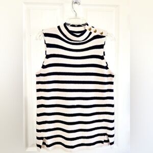 Nautical sleeveless sweater top